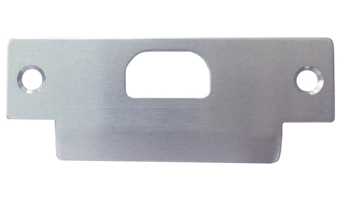 Satin Chrome finish ASA commercial strikeplate