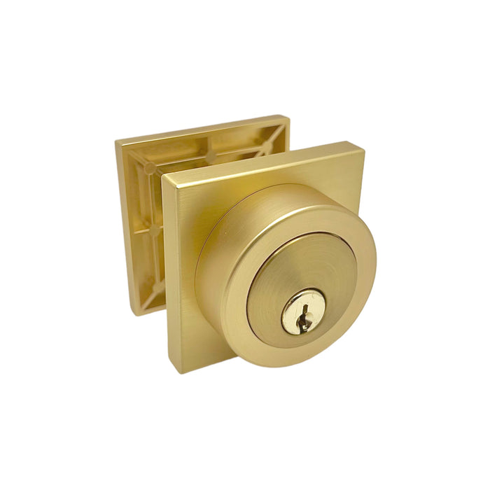 Satin Brass Single Deadbolt