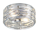 crystal ceiling light with illuminated bulbs 