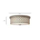 Decor Living Jerada 15" Brushed Nickel Flush Mount Lighting Fixture
