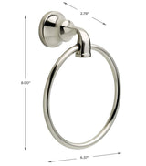 Delta Lorain Satin Nickel Towel Ring