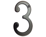 3" Oil Rubbed Bronze metal Number 3