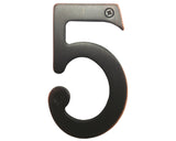 3" Oil Rubbed Bronze metal Number 5