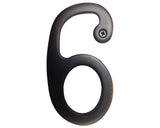 3" Oil Rubbed Bronze metal Number 6