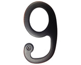 3" Oil Rubbed Bronze metal Number 9