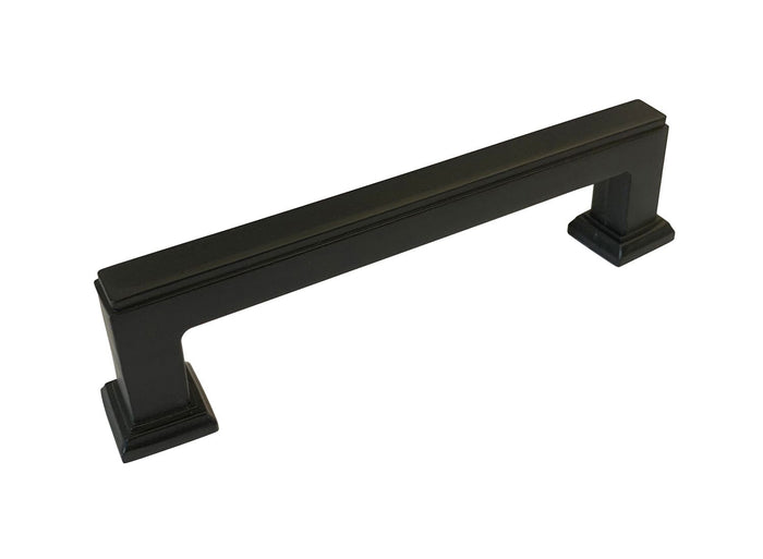 Black metal square bar kitchen cabinet pull