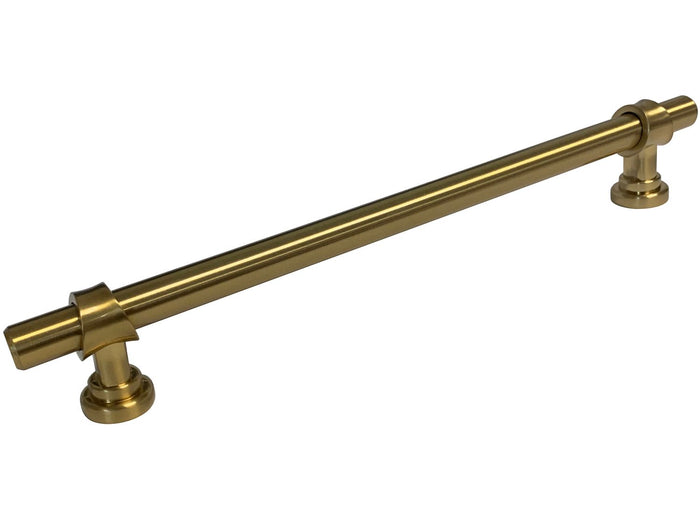 A 7.5 inch brushed brass kitchen cupboard furniture cabinet hardware drawer dresser bar pull.