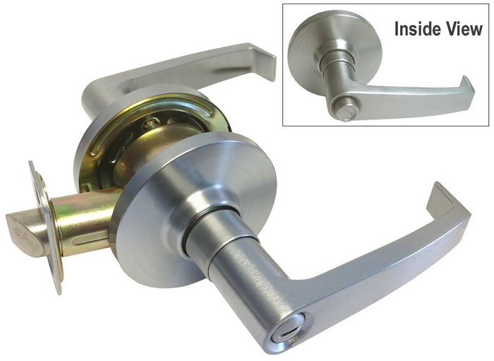 Privacy Satin Chrome Finish Door Lever Handle 
Commercial Grade 2