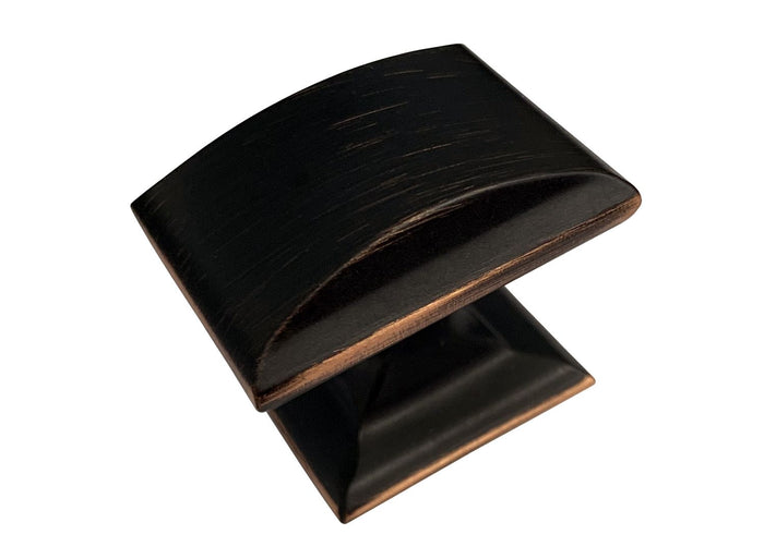 Dark oil rubbed bronze rectangular cabinet knob for kitchen furniture