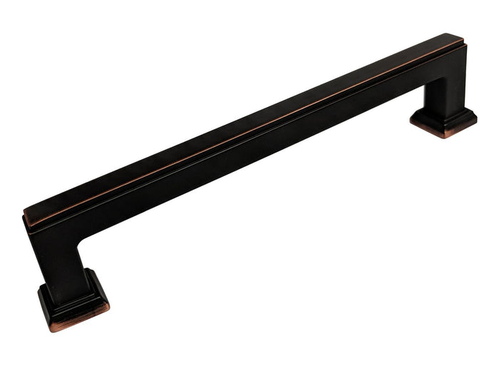 OIl Rbbed Bronze 5 inch square pull-5071-128VBR
