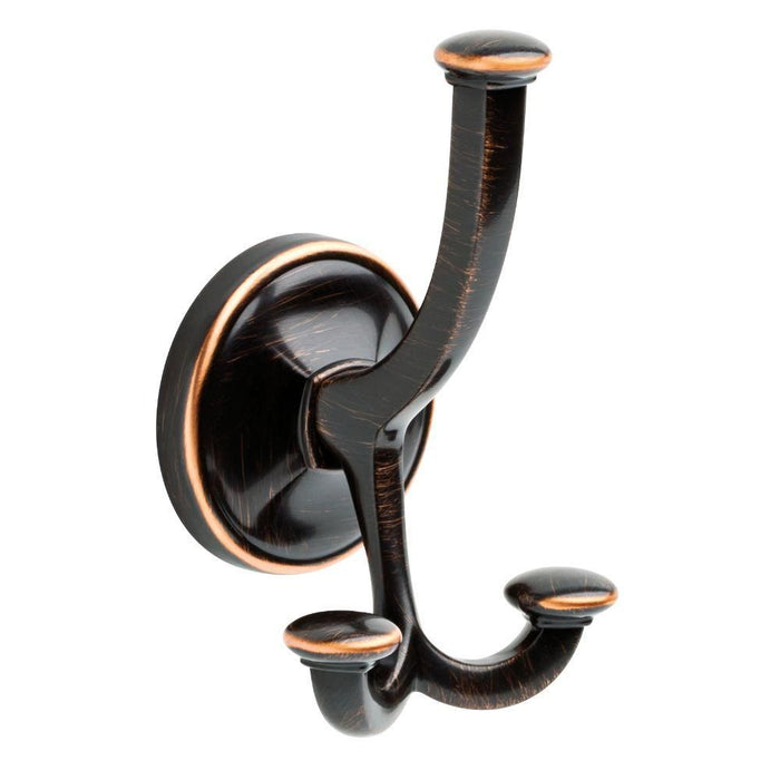A Portman Robe Hook , featuring a Venetian bronze finish and copper reveal accents.