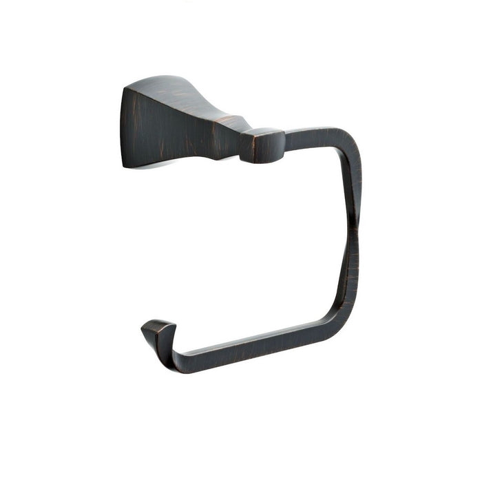 A Delta Sawyer Collection toilet paper holder with a Venetian Bronze finish.