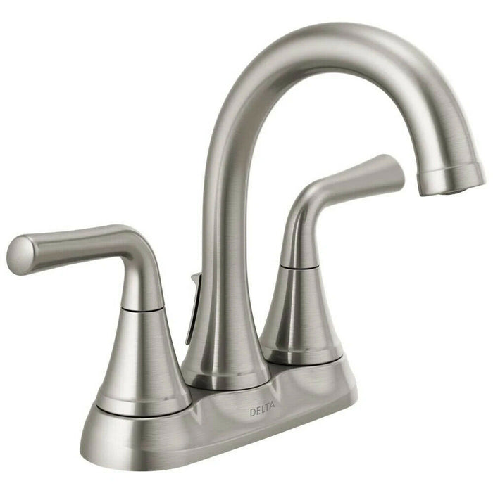 Delta Kayra Two Handle Centerset Bathroom Faucet 2533LF-SSTP