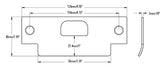 ASA Strikeplate dimensions