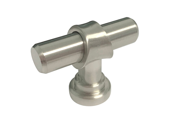 Satin nickel 2-inch kitchen cupboard furniture cabinet hardware drawer dresser pull knob.
