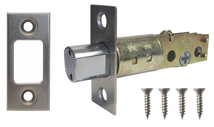 Satin Nickel Deadbolt Latch Square Plate